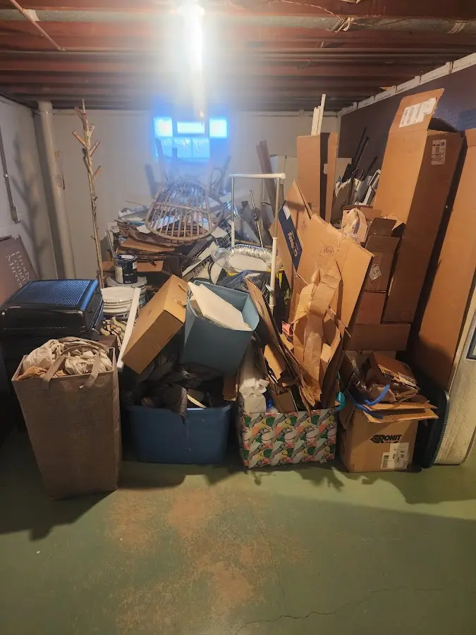 Roll-off dumpster container at job site for Concrete Dumpster Rental in Ventnor City